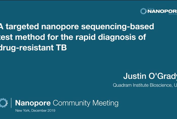 A targeted nanopore sequencing-based test method for the rapid diagnosis of drug-resistant TB - Justin O'Grady