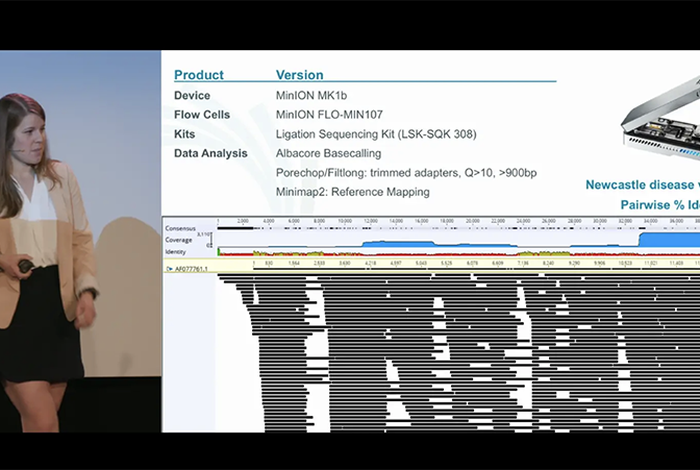 Amy Klink: Nanopore (MinION) sequencing to detect and sequence full genomes of emerging RNA viruses in avian and marine mammal species