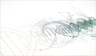 wispy DNA spiral on white background