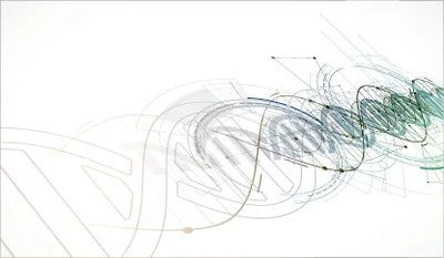 wispy DNA spiral on white background