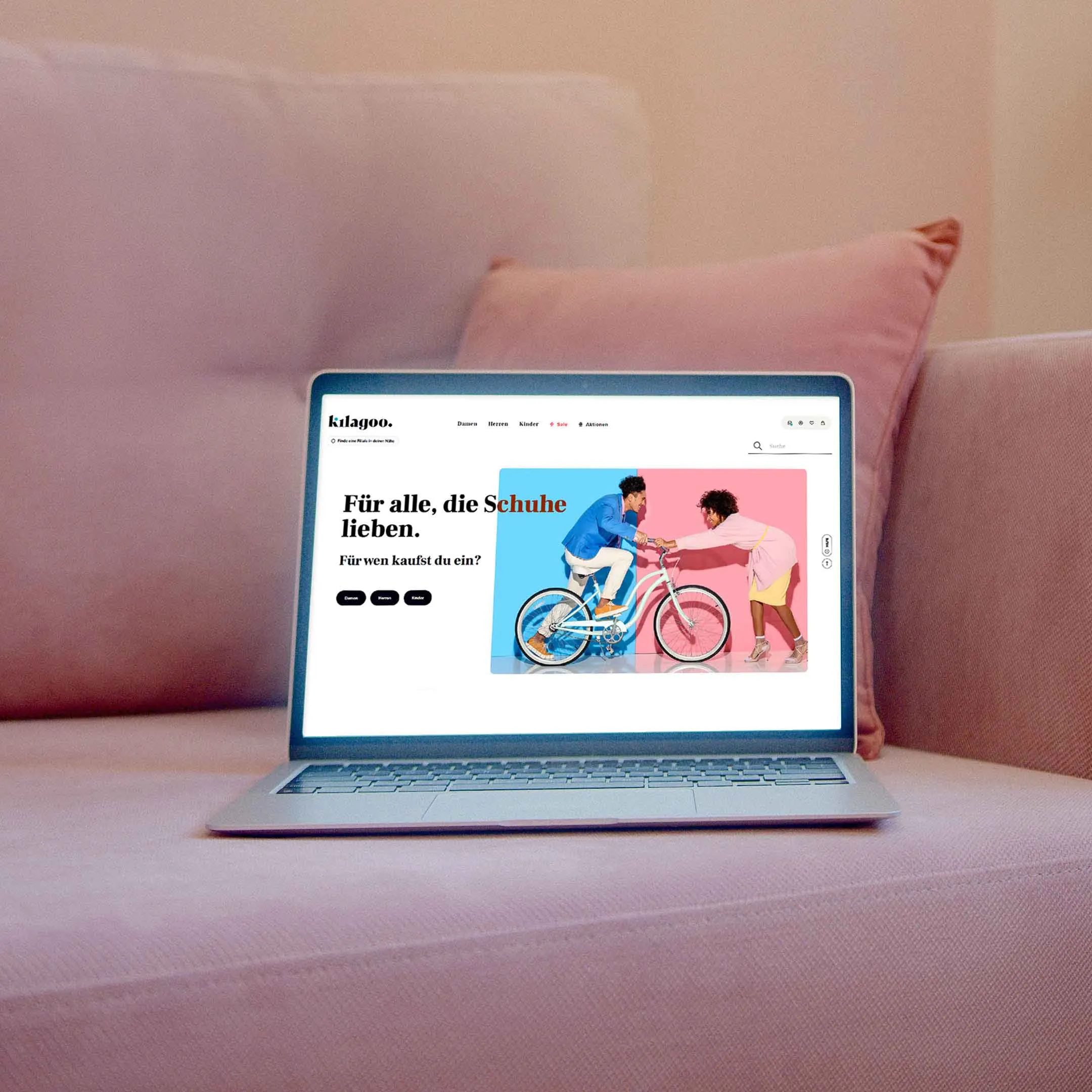 Laptop Ansicht des Online-Shops kilagoo.com