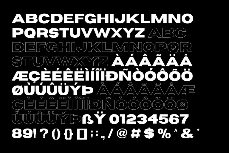A family of fonts