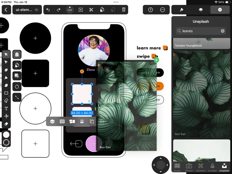 Add Unsplash image for blog tile UI design Linearity Curve
