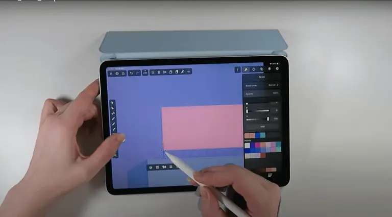 details for background drawing on ipad with vectornator