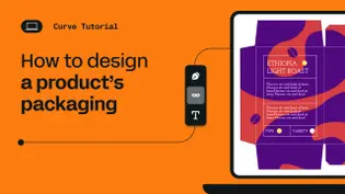 Create a packaging design in Linearity Curve