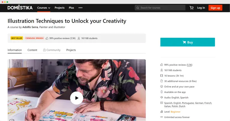 Domestika online course for illustrators