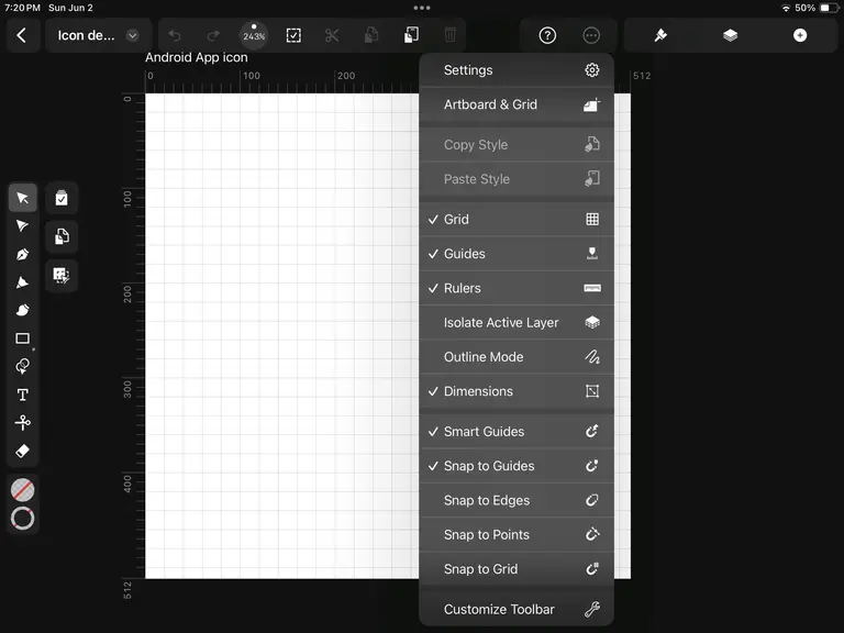 Snap to grid Linearity