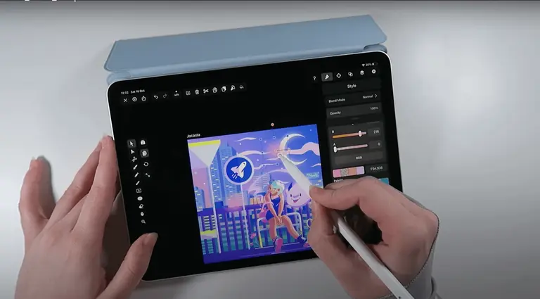 add light effect on background with vectornator