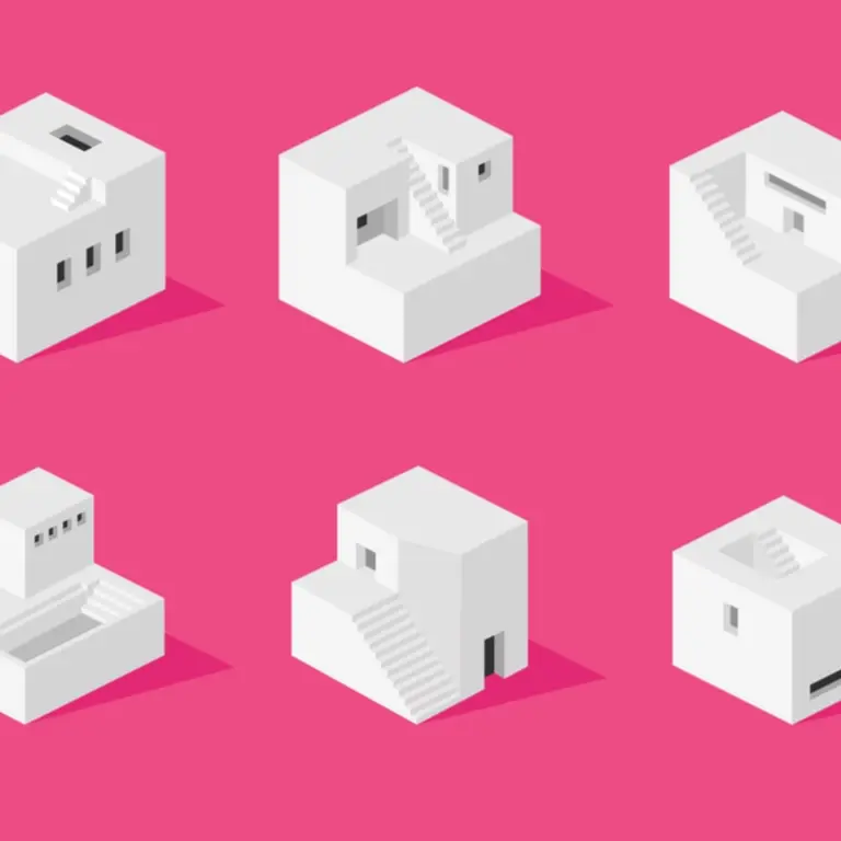 Various isometric models of dwellings
