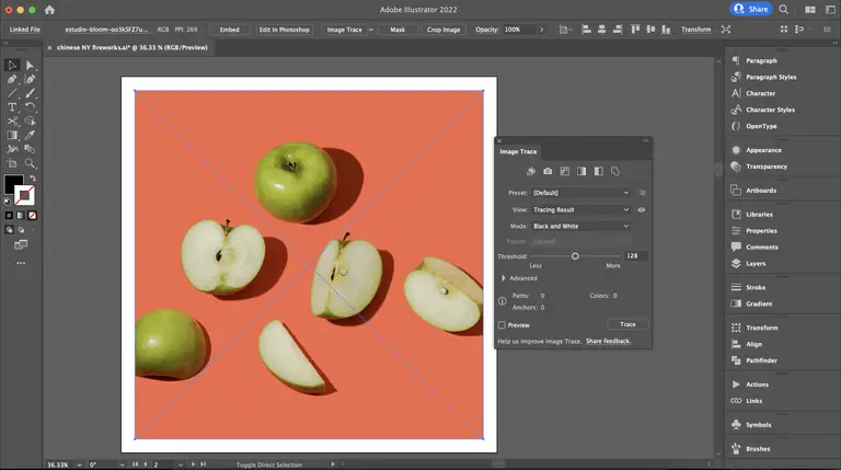 Tracing a photo in Adobe Illustrator compared to Linearity Curve alternative