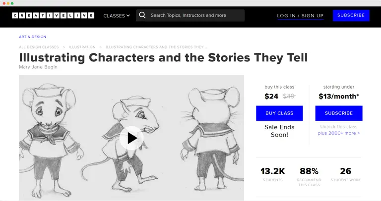 Creative Live online course for illustrators