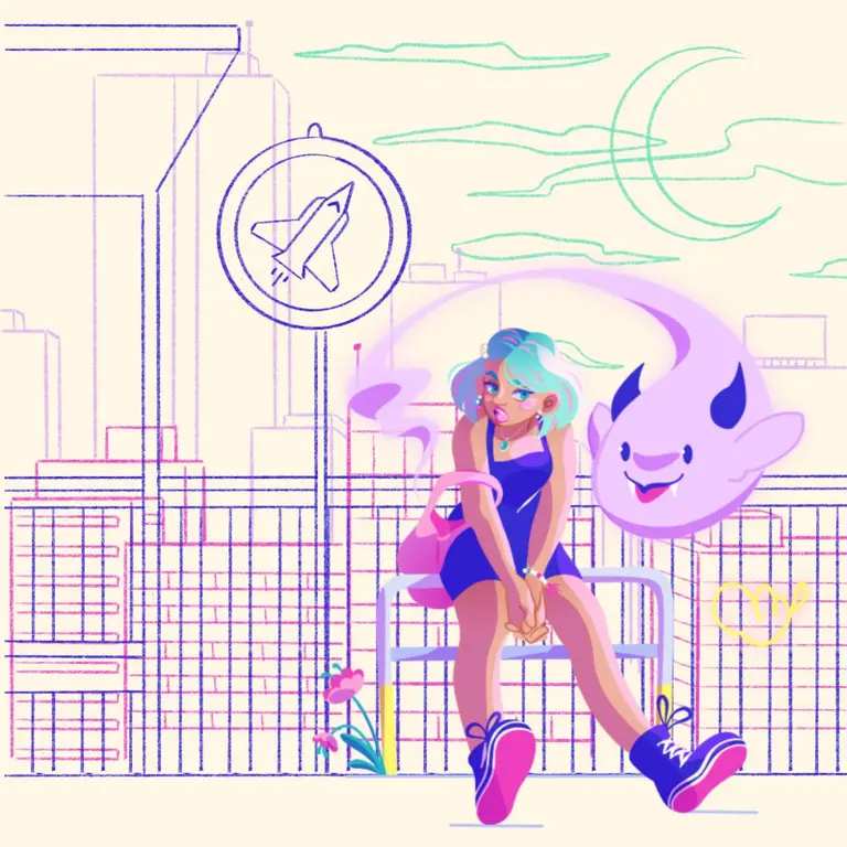 teenage witch character sketch vectornator