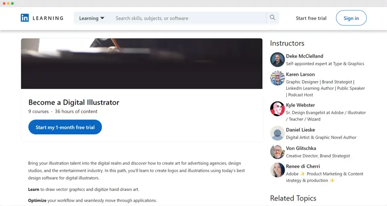 Linkedin learning illustration online course