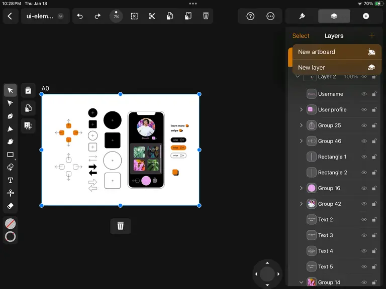 Create new Artboard in Linearity Curve