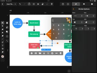 technical drawing with grids