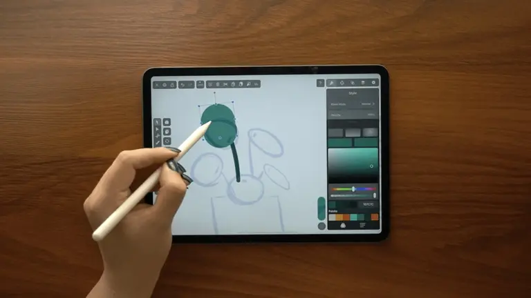 duplicate leaf vectornator on ipad