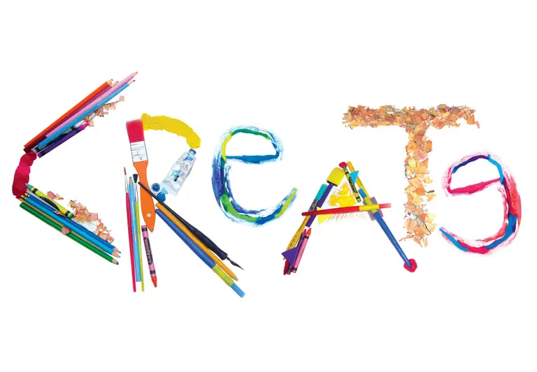 Image with creative materials