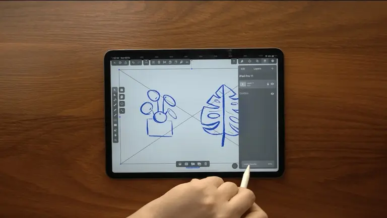 vectornator layer setting on ipad