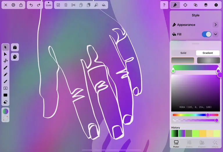 Line Drawing made in Linearity Curve (formerly Vectornator)