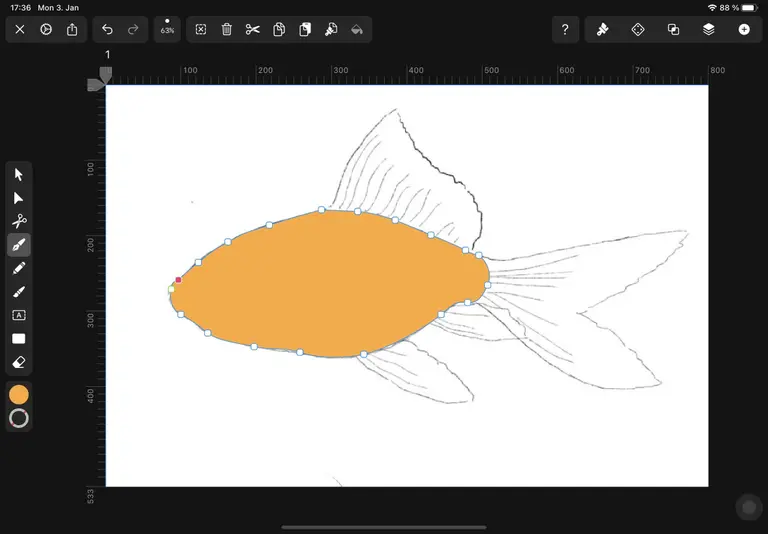 draw orange body