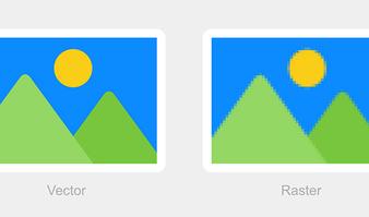 vector vs raster in vector drawing program