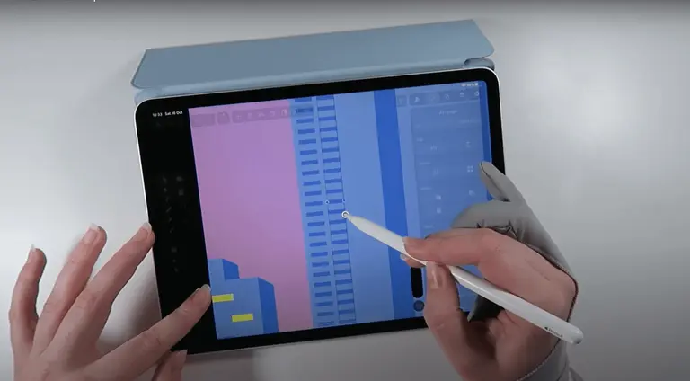 detail for background drawing on ipad with vectornator