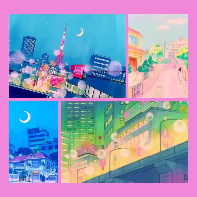 background references japanese street sunset