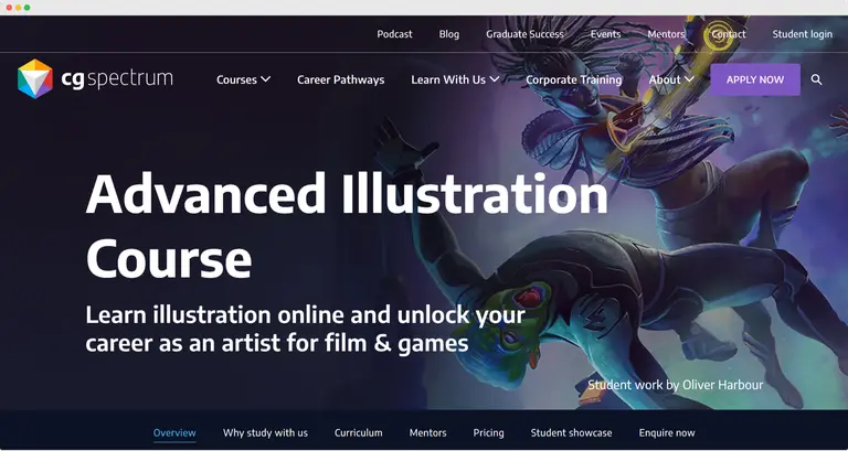 CG Spectrum online course for illustrators