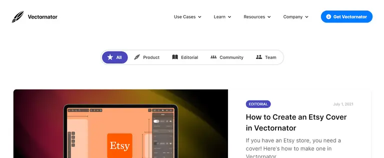 Vectornator blog light mode