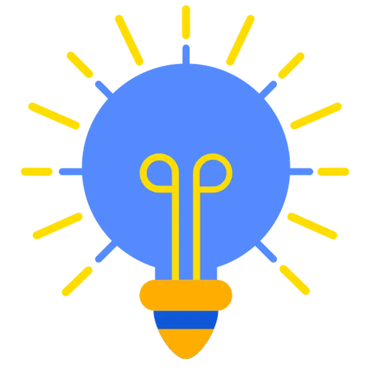 flat lightbulb icon