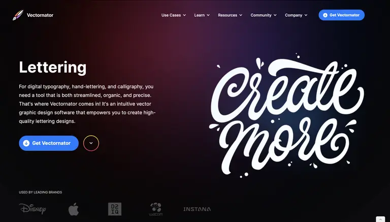 Lettering with Vectornator (now known as Linearity Curve)