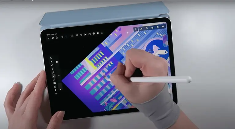 details for background drawing on ipad with vectornator