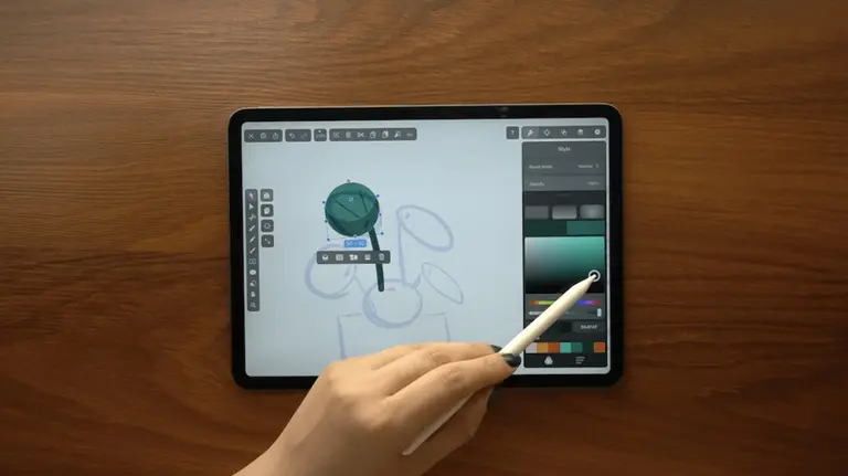 shadowing leafs on ipad with vactornator