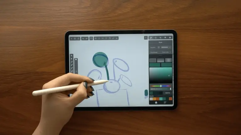 leaf stalk draw on ipad