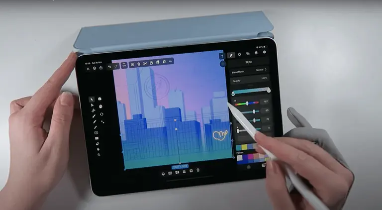 create background ambiance on ipad with vectornator