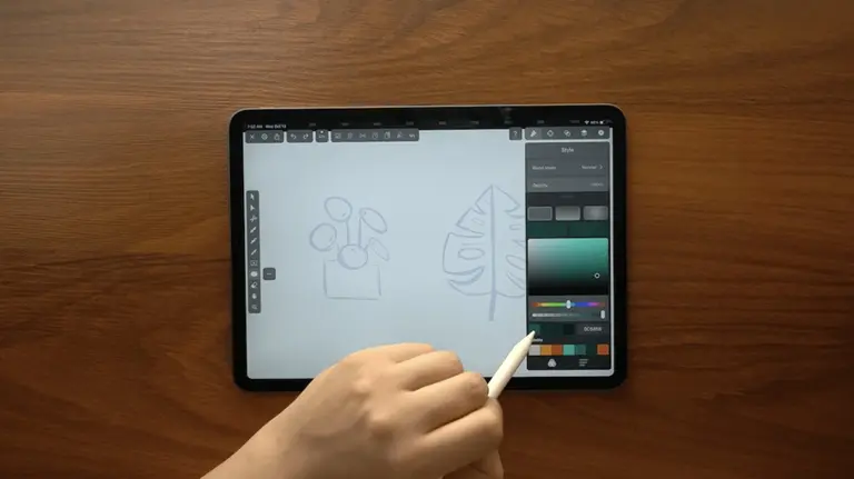 color picker vectornator on ipad