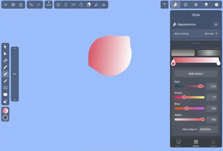 rose petal shape on vectornator
