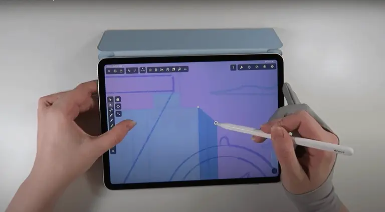 details for background drawing on ipad with vectornator