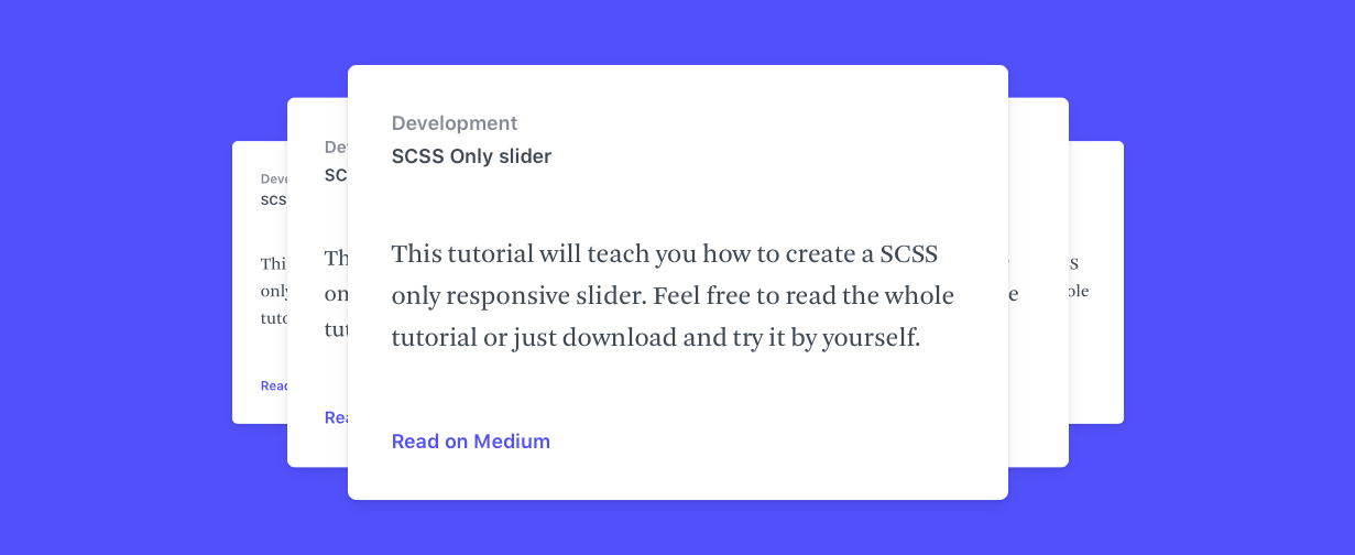Cards with a CSS-only slider