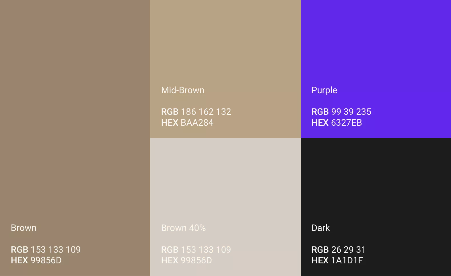 Vertbase colour pallete.