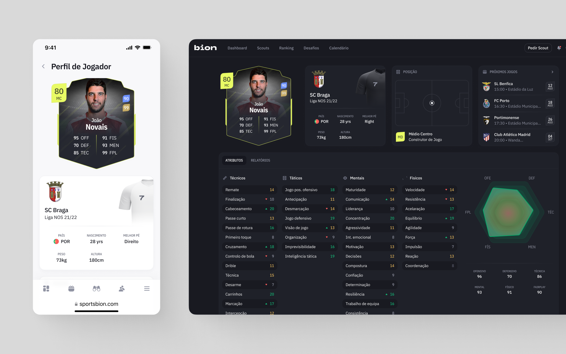 Bion light and dark mode.