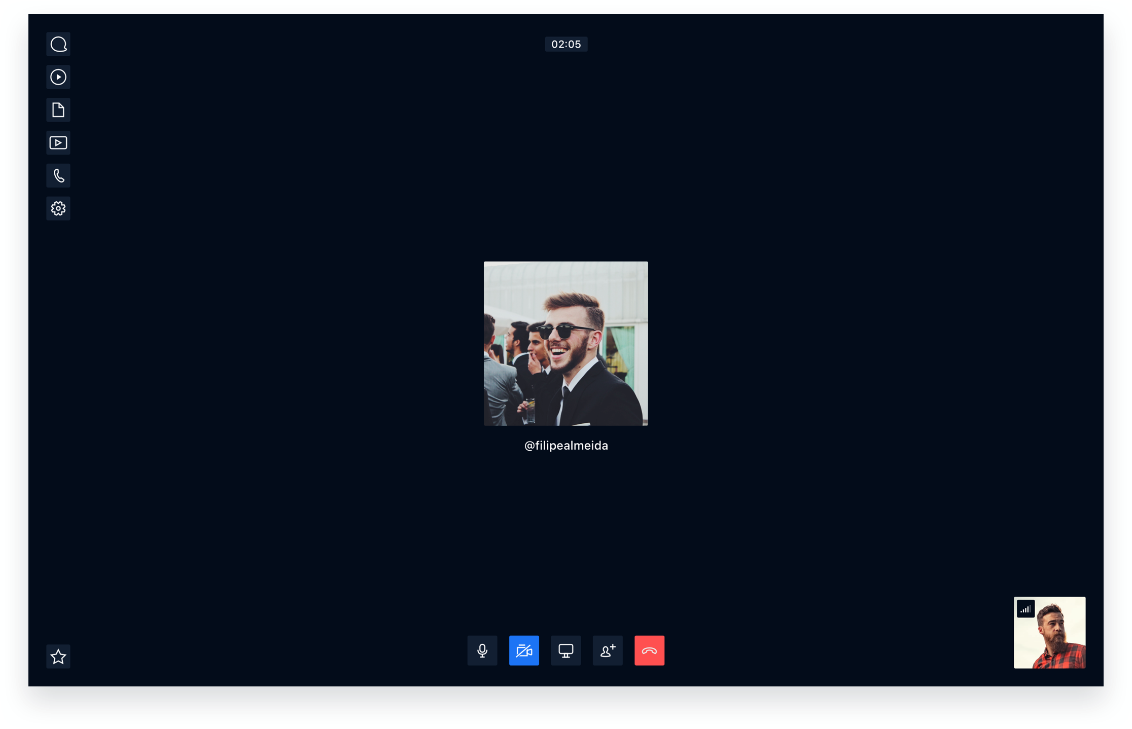 Rocket.Chat call on desktop.