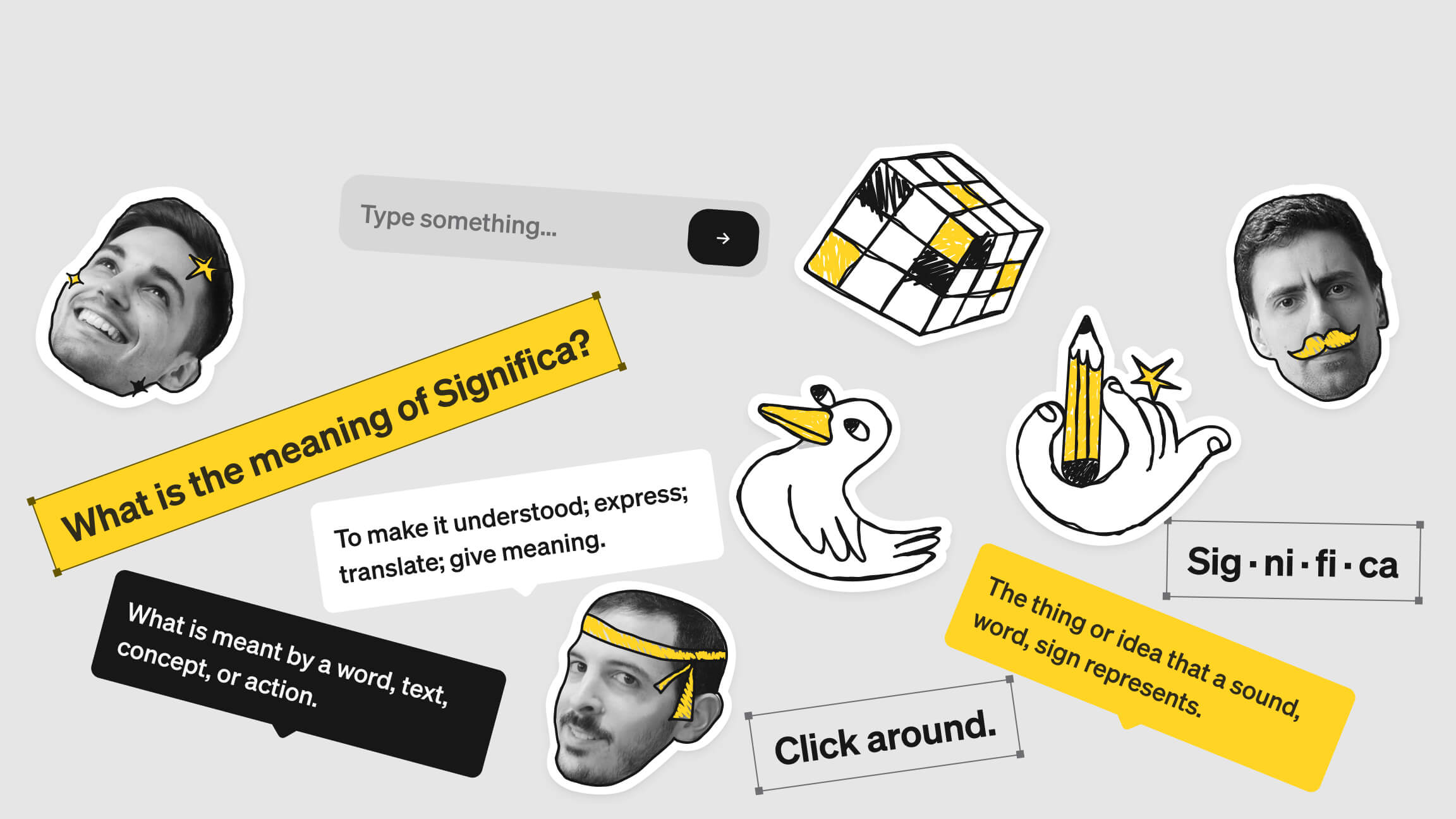 Website Stickers on the About page