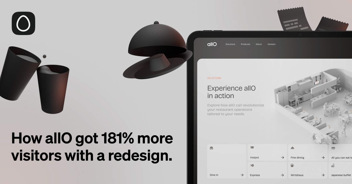 How allO got 181% more visitors with a redesign.