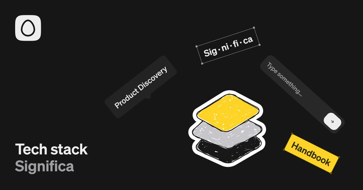 Handbook by Significa — Tech stack
