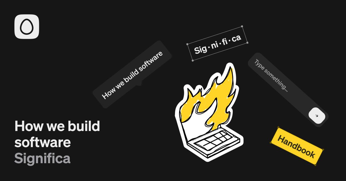 Handbook by Significa — How we build software