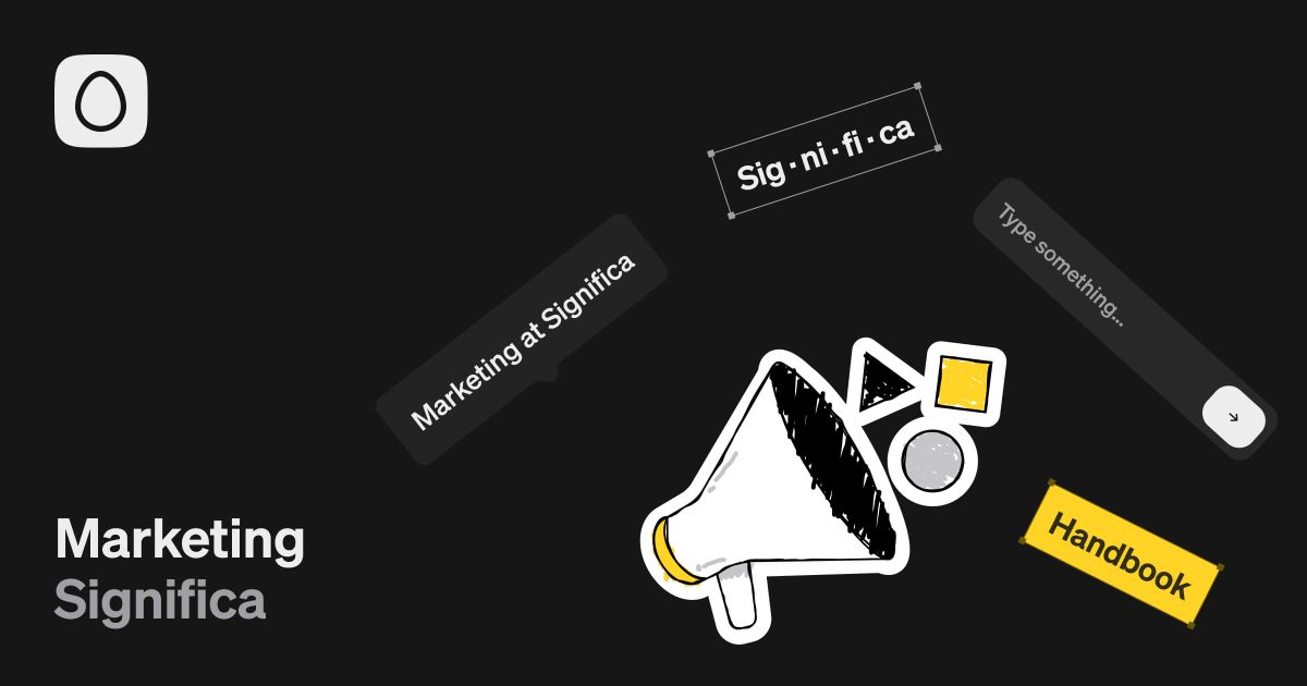 Handbook by Significa — Marketing at Significa
