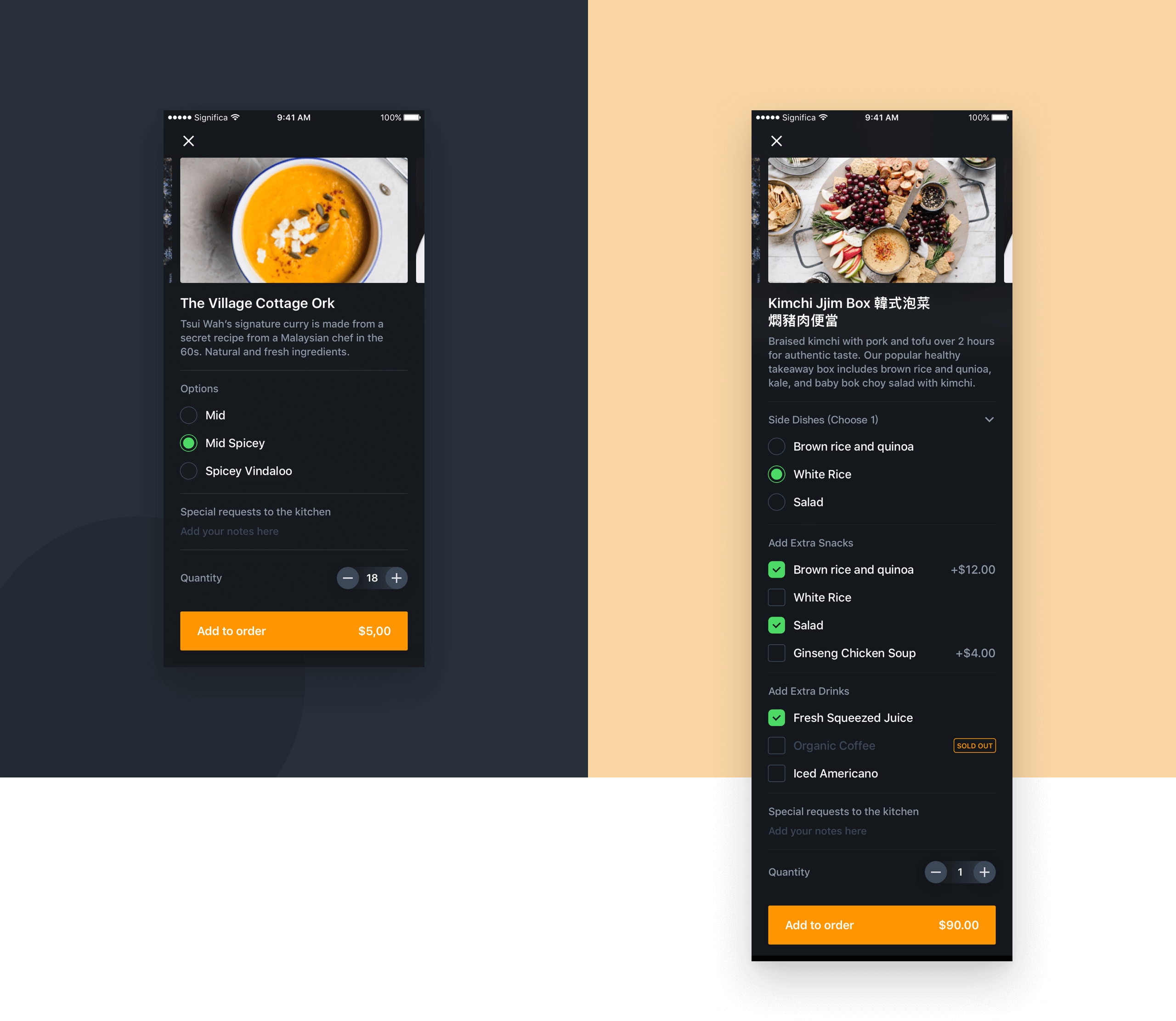 Oopsie dishes screens on mobile.