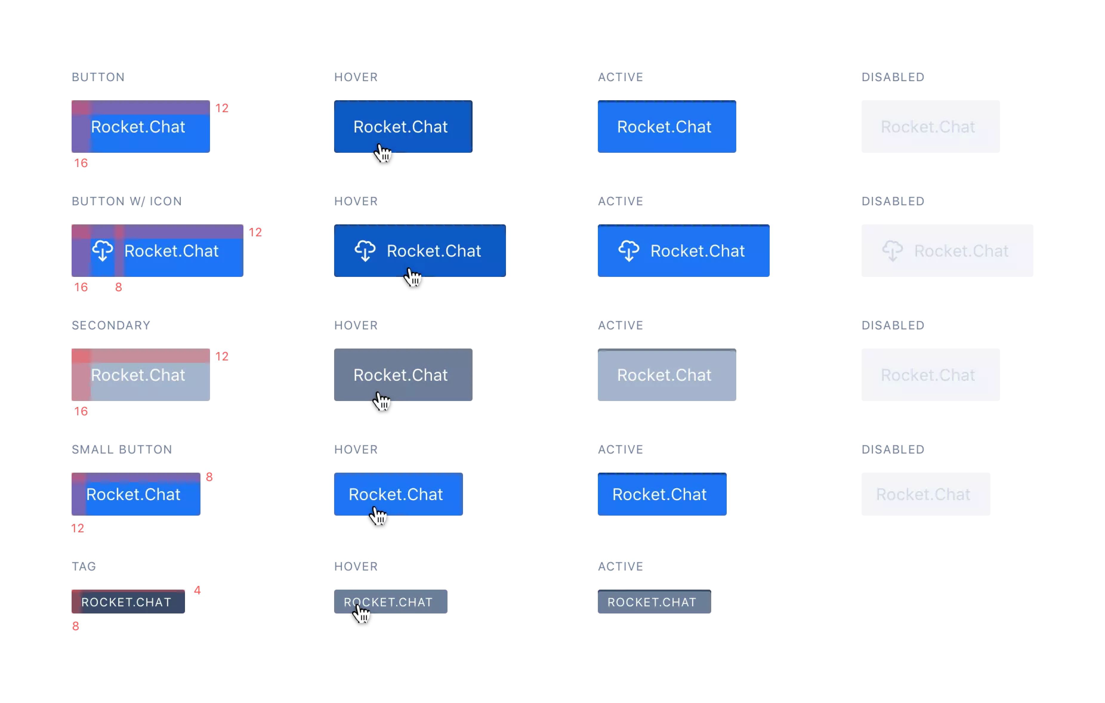 Rocket.Chat buttons.