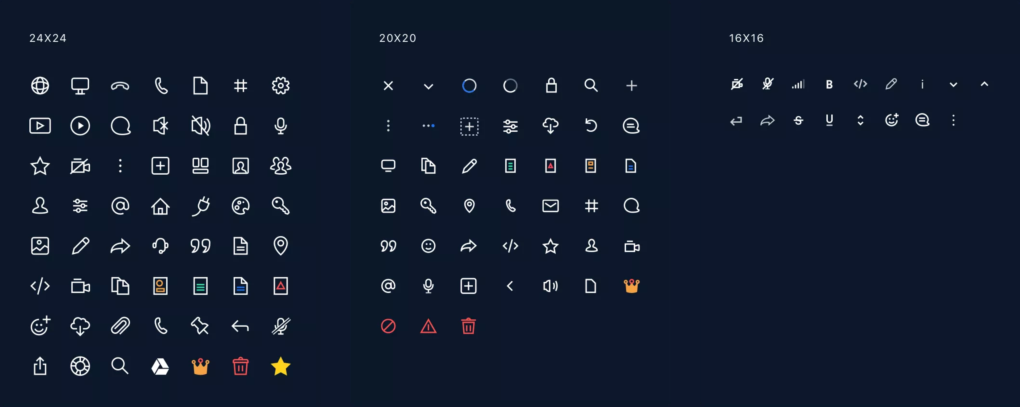 Rocket.Chat icons.